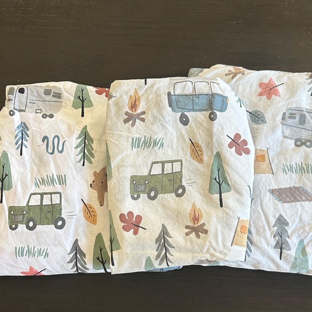 Pottery Barn Kids Road Trip Organic Sheet Set & Pillowcases